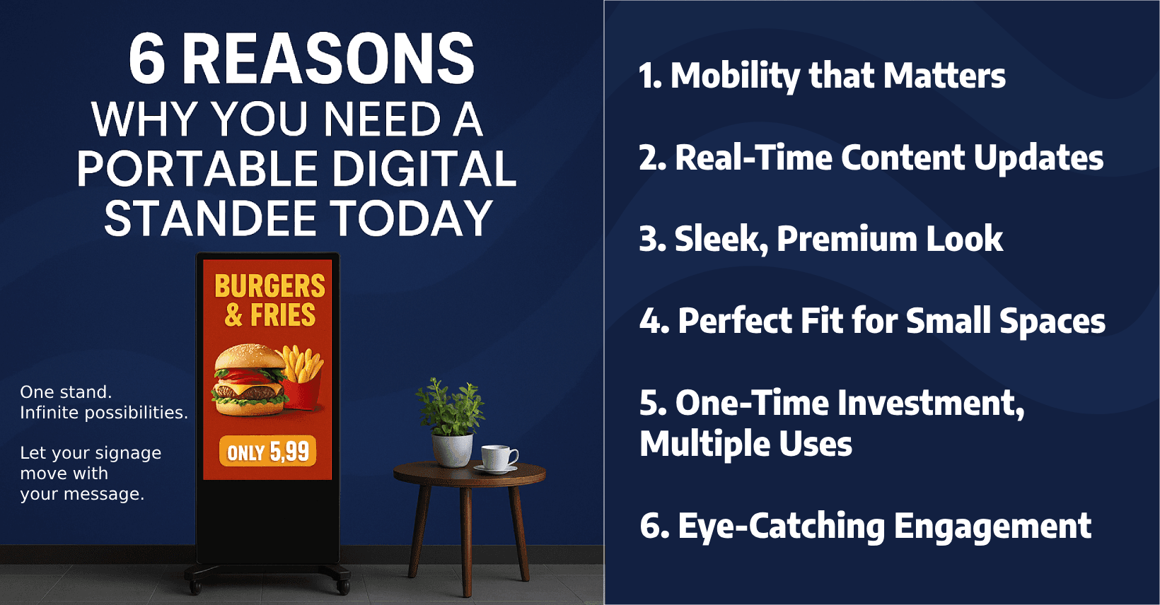 6 Reasons Why You Need a Portable Digital Standee Today